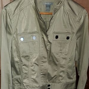 Ann Taylor, Size 8, Olive Green kind of looks gold with gold shimmer in fabric